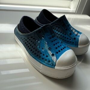 Stylish Blue Slip-On Kids Sneakers